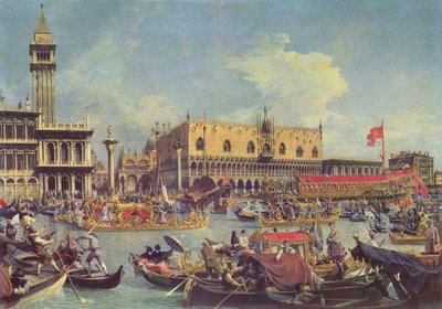 Der Bucentaur vor dem Dogenpalast von Giovanni Antonio Canal